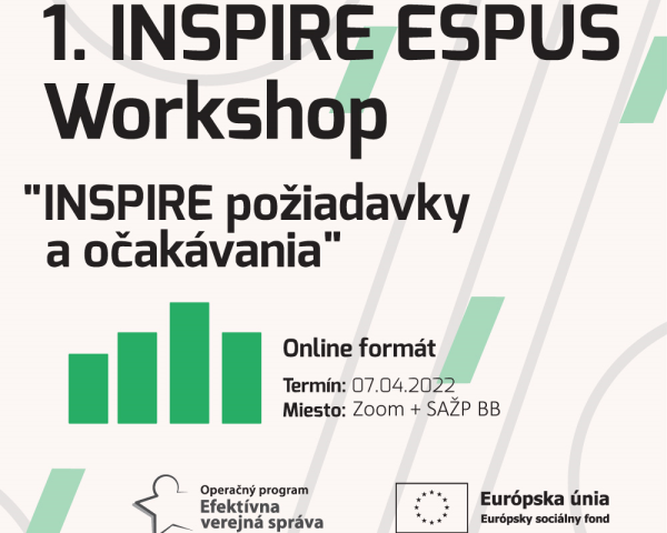 Výstupy 1.INSPIRE ESPUS Workshopu