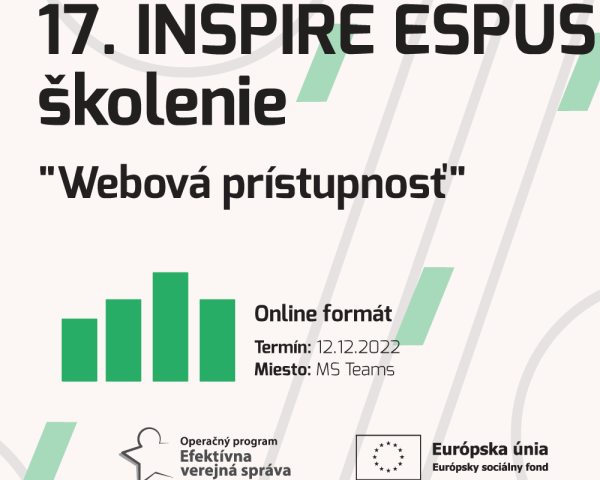 Pozvánka na 17.INSPIRE ESPUS Školenie