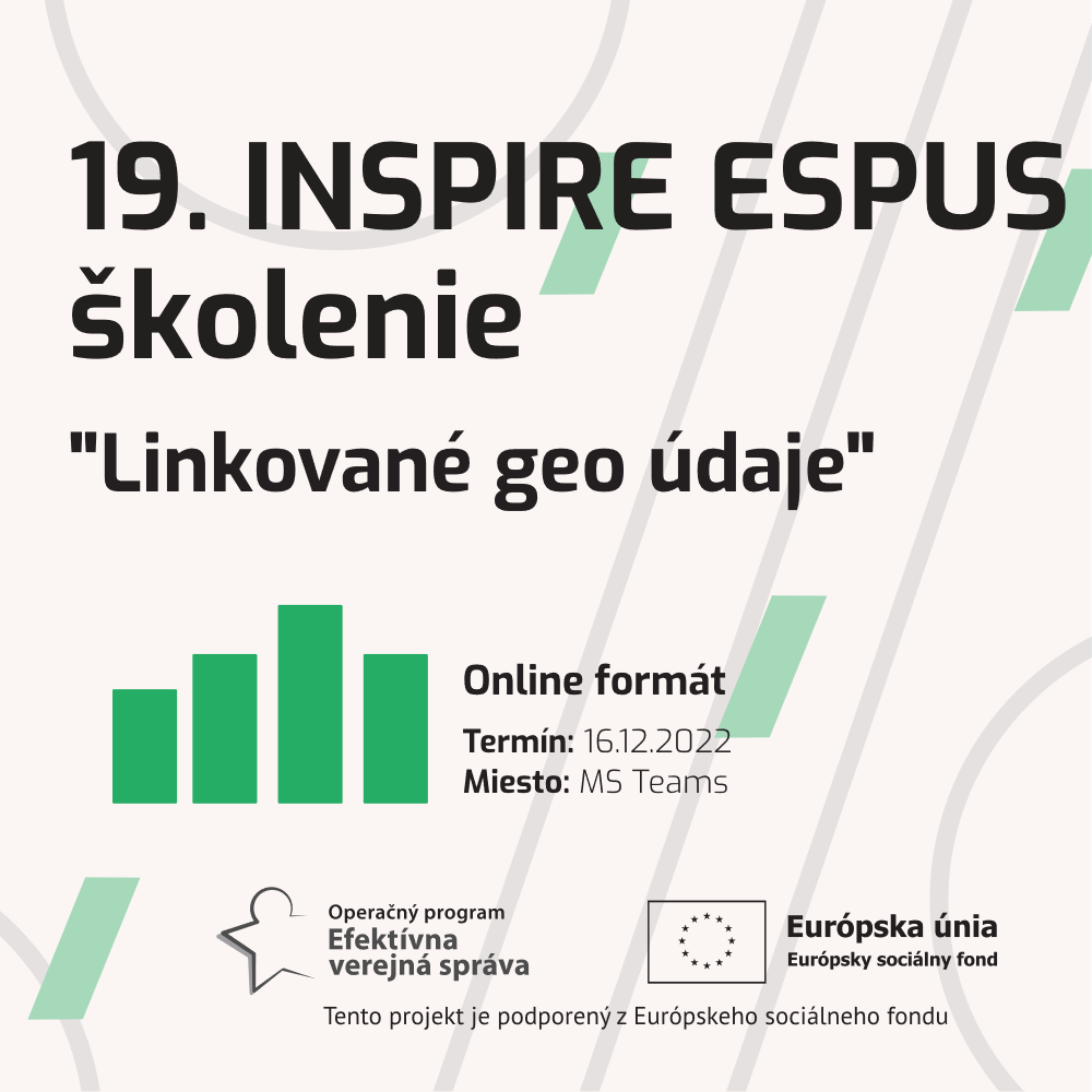 Pozývame Vás na devätnáste INSPIRE ESPUS školenie zamerané na tému "Linkované geo údaje“.