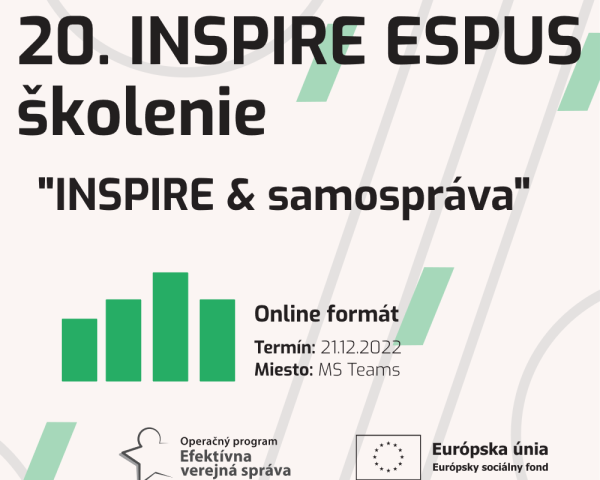 Výstupy z 20.INSPIRE ESPUS Školenia "INSPIRE & Samospráva"